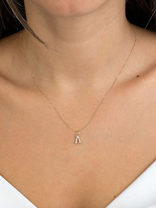 Kiriakos Gofas Charm Monogramm "Λ" aus Gold 14K