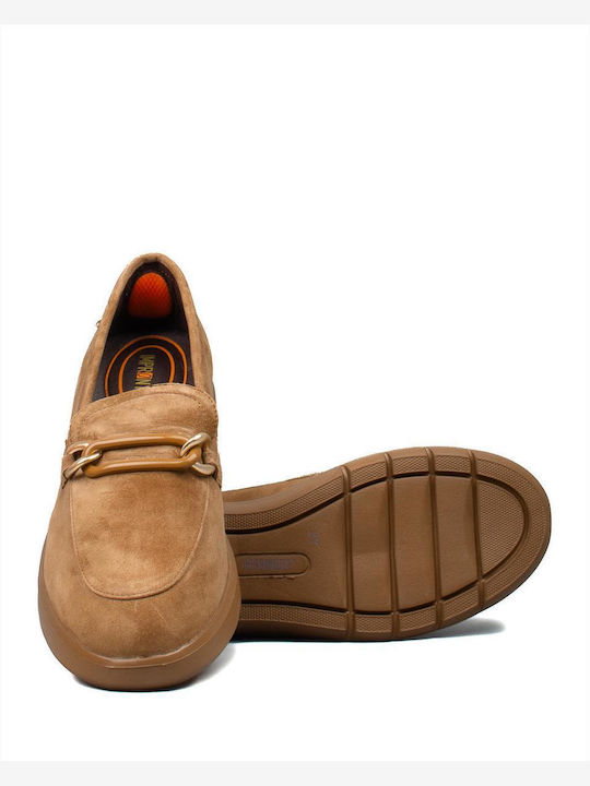 Women's Loafers in Tabac Brown Color