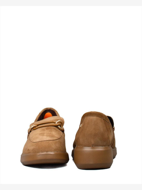 Women's Loafers in Tabac Brown Color