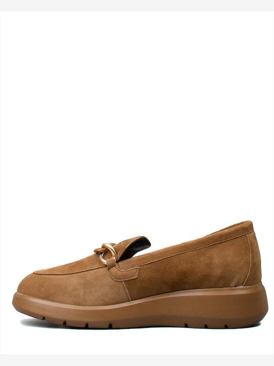 Women's Loafers in Tabac Brown Color