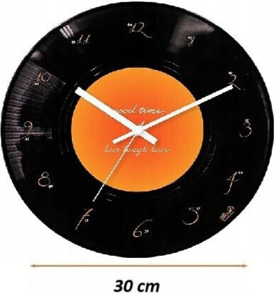 Silent Antique Wall Clock Black Ø30cm