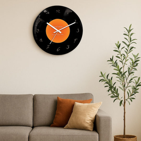 Silent Antique Wall Clock Black Ø30cm