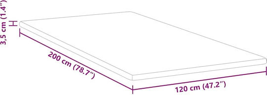 vidaXL Protecție pentru Saltea Semi-dublu Alb 120x200cm