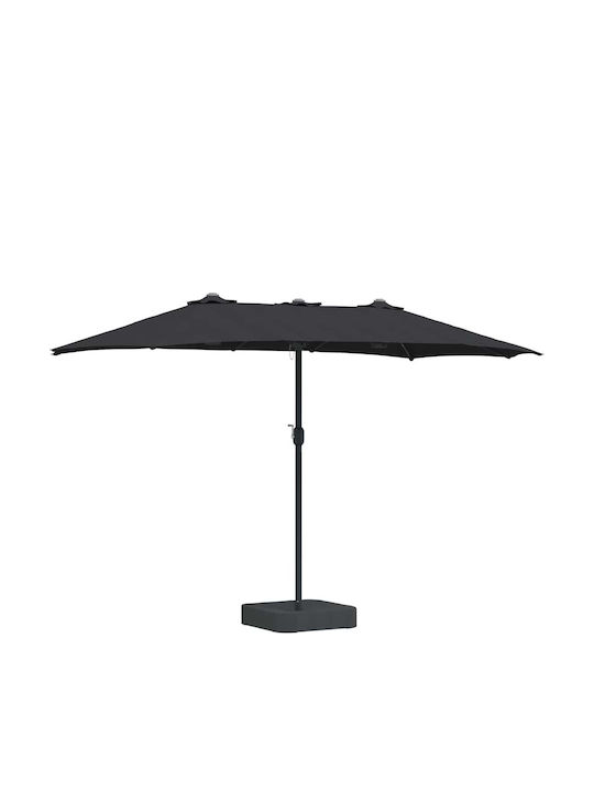 Umbrelă Din Aluminiu Neagră 3.85x2.09xÎnălțime 2.44m