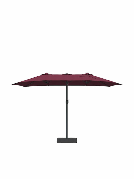 Umbrelă Din Aluminiu Burgundy 3.85x2.09xÎnălțime2.44m