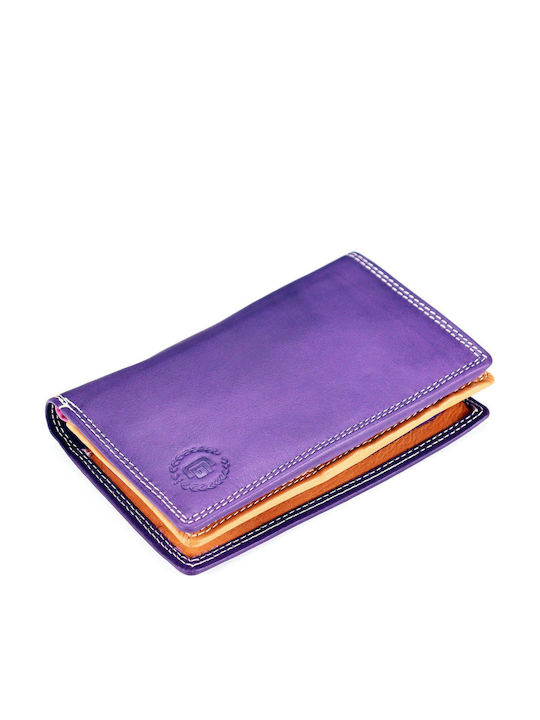 Small Leather Women's Wallet Classic Purple