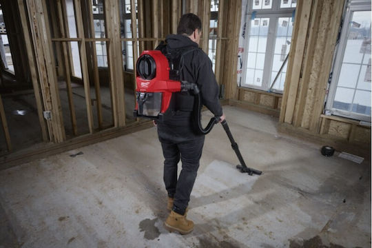 Milwaukee M18 FUEL FBPV2-0 Rechargeable Wet-Dry Vacuum with Plastic Drum 3.8L Red
