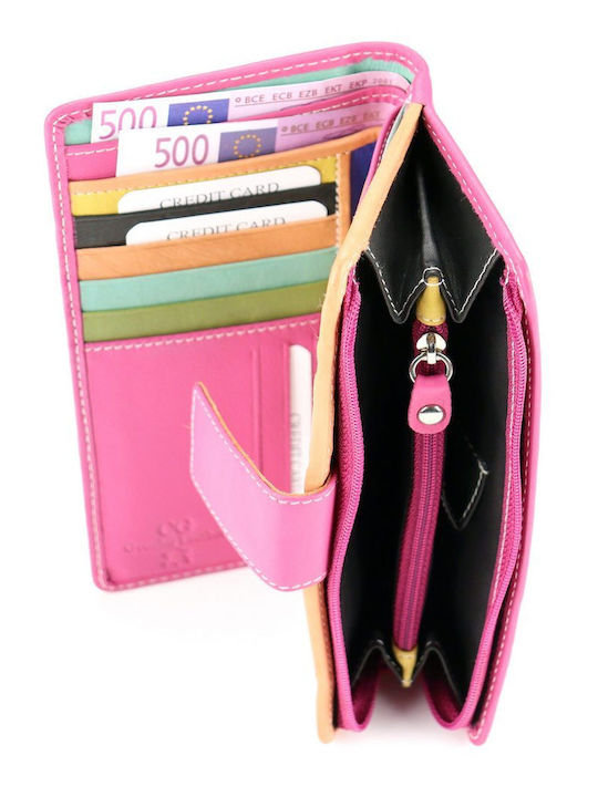 Small Leather Women's Wallet Classic Fuchsia