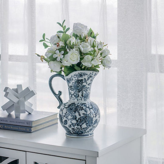 Artekko Decorative Vase Melania Blue 24x16.5x31cm