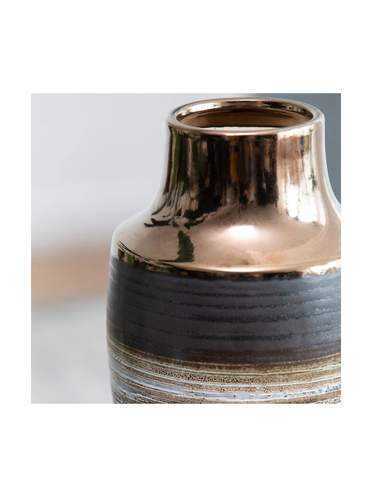 Artekko Evlub Dekorative Keramikvase Braun Bronze 18,5x18,5x28 cm