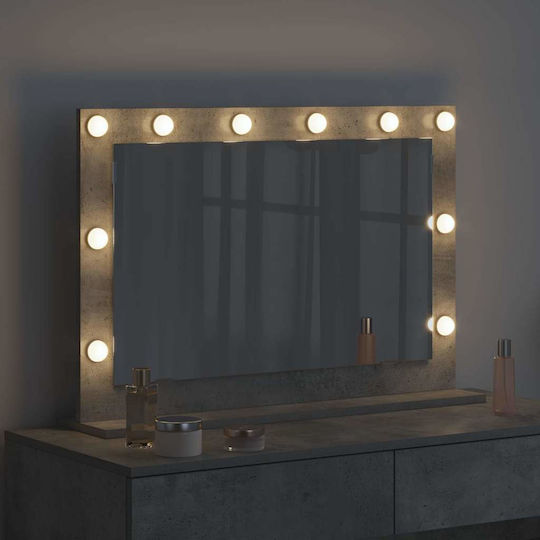 vidaXL Makeup Mirror Wall with Light Gray
