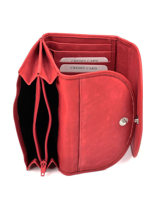 Small Leather Women's Wallet Classic Red