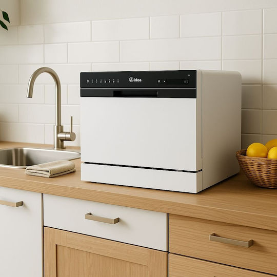 Midea с Wi-Fi за 8 комплекта Ш55xВ59см. Бял