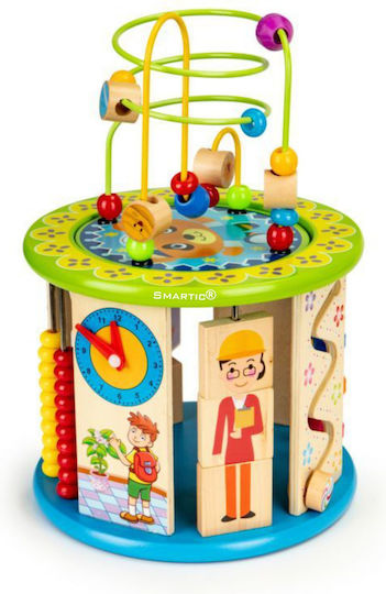 Smartic Играчки за търкаляне и пълзене от дърво за 3++ месеца