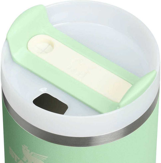 Stanley Quencher H2.O Flowstate Термос Чаша Неръждаема Стомана Без BPA 590ml Пистачио със Сламка