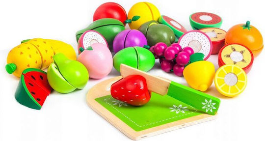 Smartic Lebensmittelspielzeug Obst & Gemüse aus Holz für 3+ Jahre 20 Stück