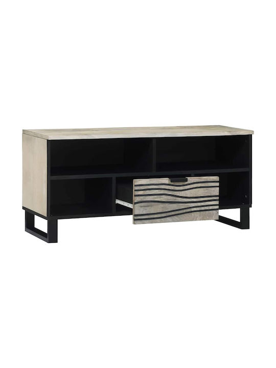 Kleiderschrank Büro Λευκό Και Μαύρο 100x33.5x46cm