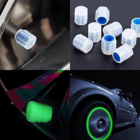 Car Tire Valve Cap Phosphorescent R-z17201-4u 140532 Blue