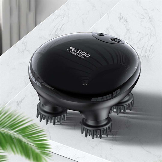 Yesido Handheld Head Massager Mg04 4 Gear Head Scratcher Electrical Muscle Stimulation 1200mAh 3200rpm Black