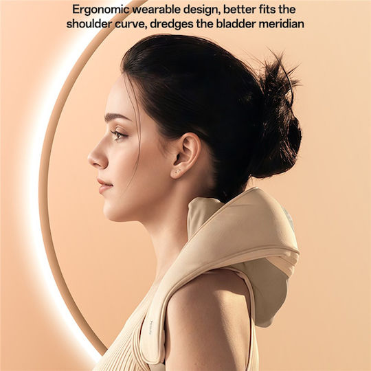 Yesido Neck Massager Mg11 Adjustable 3 Versatile Massage Modes Soothing Heat Therapy 2400mah Beige
