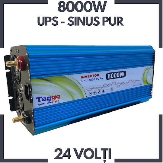 Taggo Invertor Auto Unda sinusoidală pură 8000W pentru Convertirea 24V DC în 220V AC