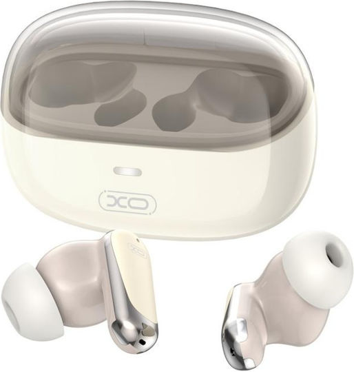 XO G42 In ear Bluetooth хендсфри Слушалки с Устойчивост на Пот и Кутийка за Зареждане Бежов