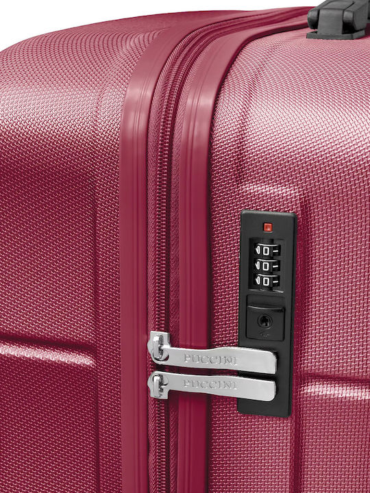 Puccini Cairo Kabinenreisekoffer Hartschalen Burgundy mit 4 Räder ABS030C-3B