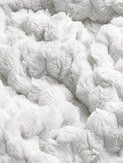 Madi Maisony Ριχτάρι Διθέσιου Καναπέ Γούνινο 180x250εκ. White 21787-01