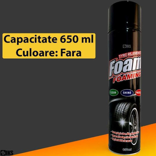 Spumă Curățare / Lustruire / Protecție pentru Elastici și Jante Auto 650ml