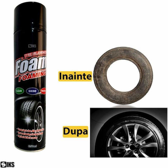 Spumă Curățare / Lustruire / Protecție pentru Elastici și Jante Auto 650ml