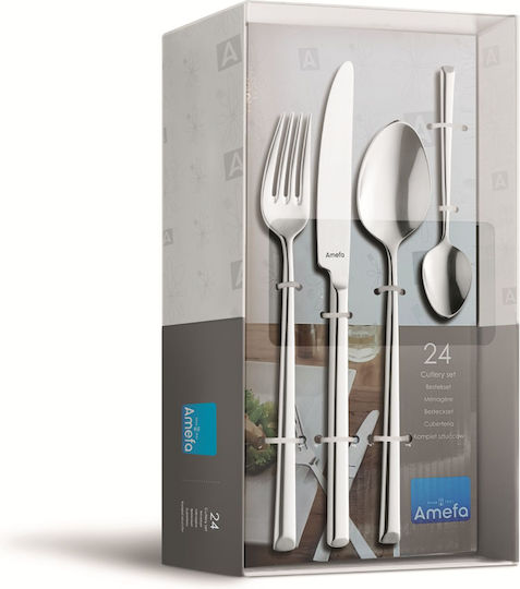 Amefa Set de Tacâmuri Inoxidabil Argintiu 24buc