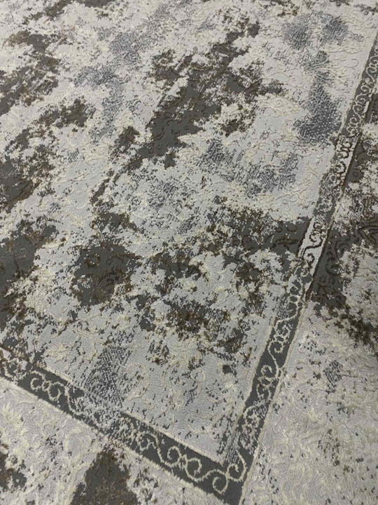 Modern Velvet Bedroom Rugs Set Grey Luna-0175-grey-set 3pcs