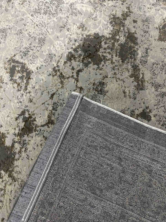 Modern Velvet Bedroom Rugs Set Grey Luna-0175-grey-set 3pcs