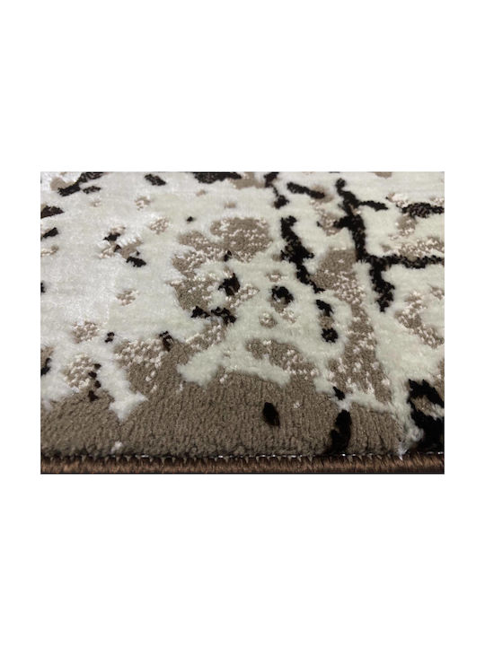 Modern Velvet Bedroom Rugs Set Brown Luna-0177-brown-set 3pcs