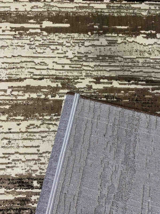 Modern Velvet Bedroom Rugs Set Brown 0179a Luna-0179-brown-set 3pcs