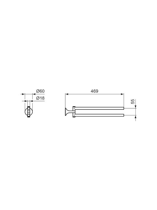 Towel Rail Ideal Standard La Dolce Vita T5505a2 Brushed Matte Gold