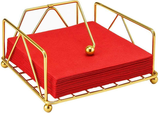 Suport pentru șervețele Metalică Auriu 18.5x9cm