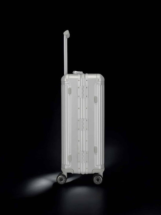 Travelite Μεσαία Βαλίτσα Ταξιδίου Σκληρή Ασημί με 4 Ρόδες Ύψους 67εκ.