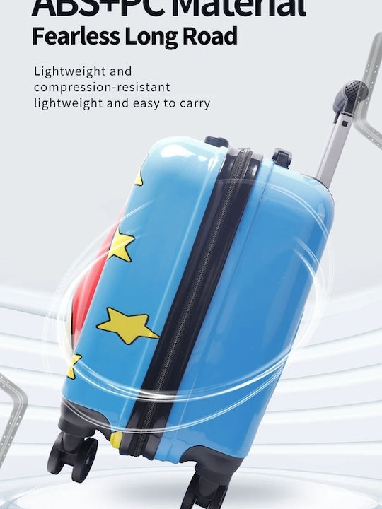 Kourk Kids Cabin Hard Suitcase Cat with 4 Wheels Height 44cm