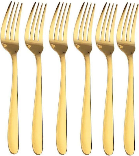 Set Gabeln Obst/Dessert Inox Braune 14cm 6 Stück