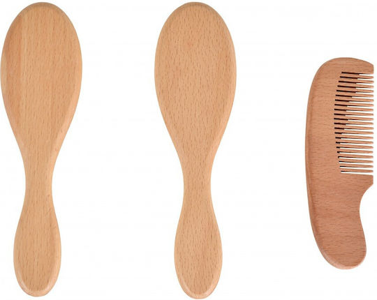 Cangaroo Baby Brush & Comb Brown 3pcs