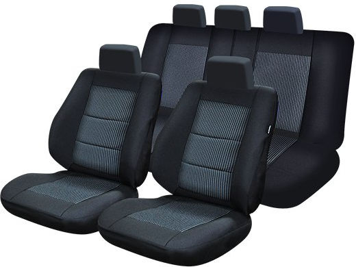 Smartic Set De Huse Pentru Scaune Auto 9 Buc Dacia Logan Negre