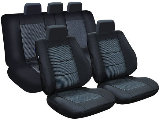 Smartic Set De Huse Pentru Scaune Auto 9 Buc Dacia Logan Negre
