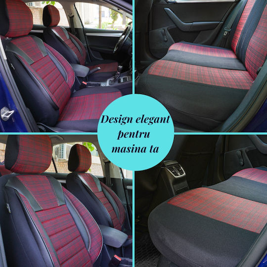 Smartic Set Spătare Auto 11buc Roșu