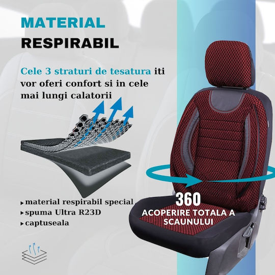 Smartic Car Seat Back Set 11pcs Red