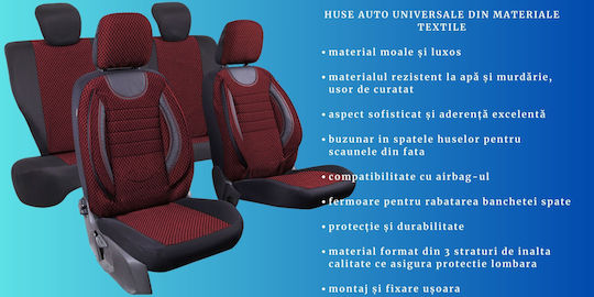 Smartic Car Seat Back Set 11pcs Red