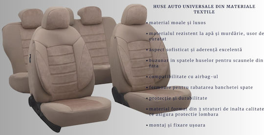 Smartic Set Spătare Auto 11buc Bej