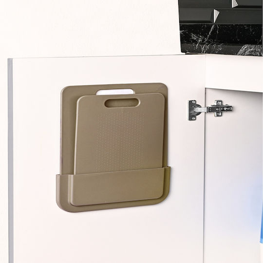 Femmit Set Schneidebretter Aufkleber Stand – 2 Kunststoff-Schneidebretter & Selbstklebende Basis Beiges