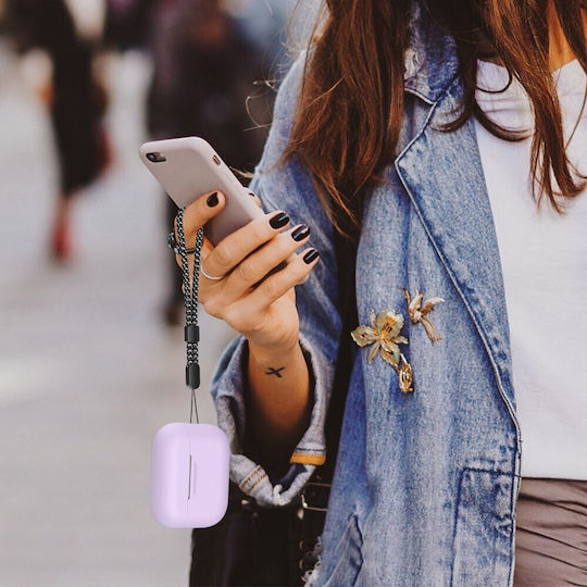AHAstyle Θήκη Σιλικόνης σε Μωβ χρώμα για Apple AirPods Pro 2