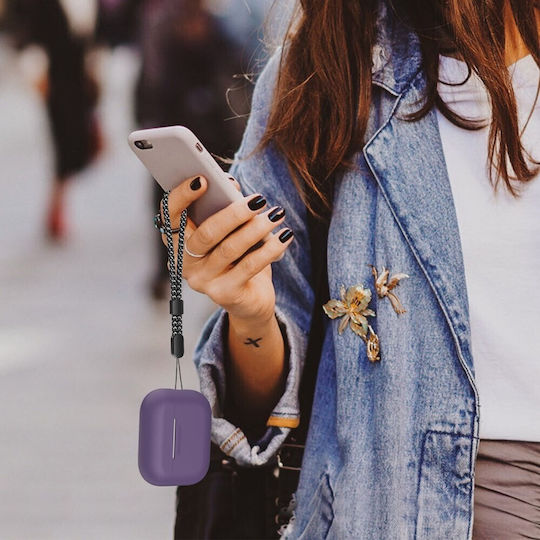 AHAstyle Θήκη Σιλικόνης σε Μωβ χρώμα για Apple AirPods Pro 2